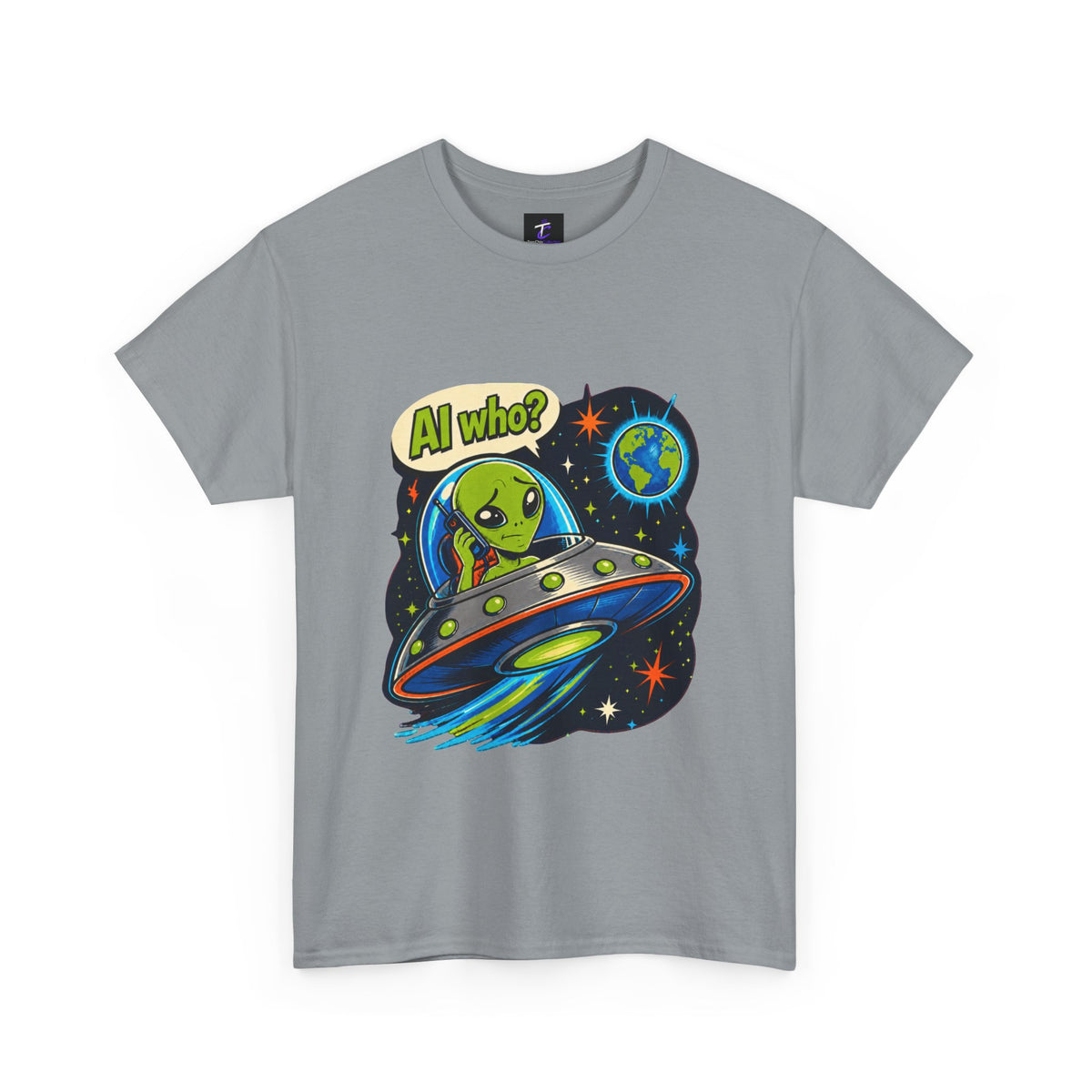 Funny Alien Unisex Heavy Cotton Tee