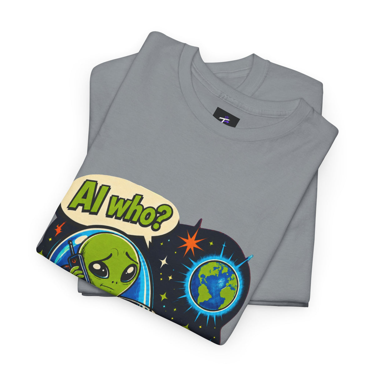 Funny Alien Unisex Heavy Cotton Tee